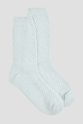 Ardene Textured Boot Socks in Light | Polyester/Spandex