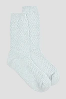 Ardene Textured Boot Socks in Light | Polyester/Spandex