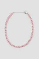 Ardene Pearl Necklace in Light Pink