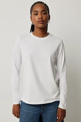 Ardene Basic Long Sleeve T-Shirt in | Size | Cotton/Elastane | Eco-Conscious