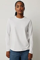 Ardene Basic Long Sleeve T-Shirt in | Size | Cotton/Elastane | Eco-Conscious