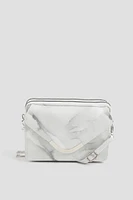 Ardene Envelope Phone Bag in White | Faux Leather/Polyester