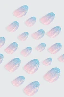 Ardene 20-Pack Ombre Fake Nails in Light Blue
