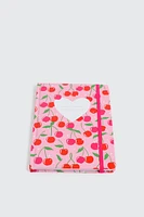 Ardene Kids Cherry Print Notebook in Light Pink