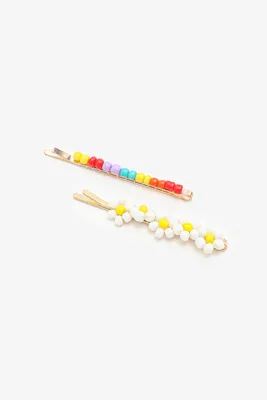 Ardene Kids 2-Pack of Beaded Bobby Pins for Kids