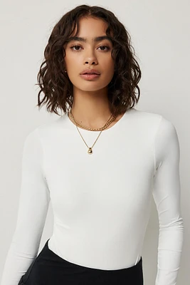 Ardene Contour Long Sleeve Bodysuit in | Size | Elastane/Polyamide
