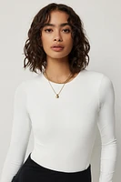 Ardene Contour Long Sleeve Bodysuit in | Size | Elastane/Polyamide