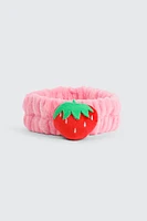 Ardene Strawberry Spa Headband in Red