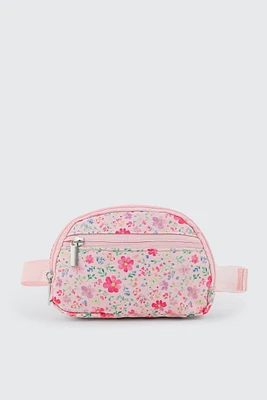 Ardene Kids Printed Fanny Pack in Light Pink | 100% Recycled Polyester | Eco-Conscious