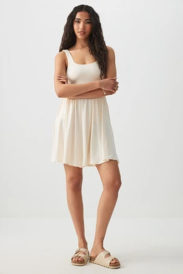 Ardene Super Soft Tank Mini Dress with Pockets in | Size | Polyester/Elastane