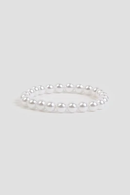 Ardene Pearl Bracelet in White