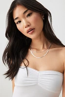 Ardene Picot Trim Tube Top in | Size | Polyester/Elastane