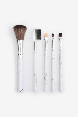 Ardene Set of Marble Makeup Brushes in White