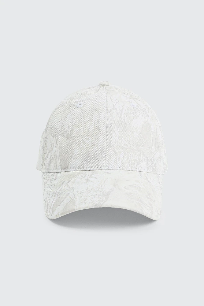 Ardene Camouflage Cap in Light Grey | 100% Cotton