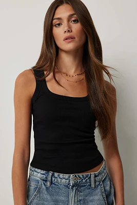 Ardene Basic Scoop Neck Tank in | Size | Cotton/Elastane | Eco-Conscious