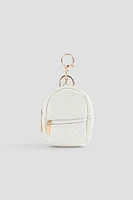 Ardene Kids Quilted Backpack Coin Purse in White | Faux Leather