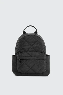 Ardene Quilted Nylon Backpack in Black | 100% Recycled Polyester/Nylon | Eco-Conscious
