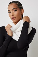 Ardene Sherpa Snood in White | Polyester