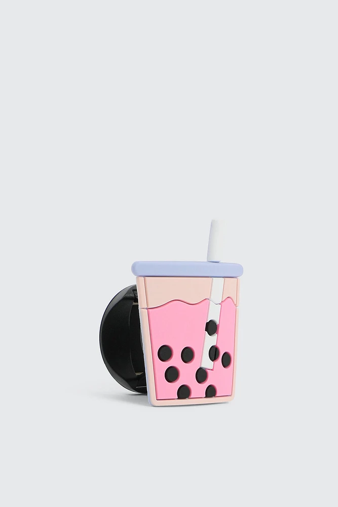 Ardene Retractable Bubble Tea Phone Grip in Light Pink