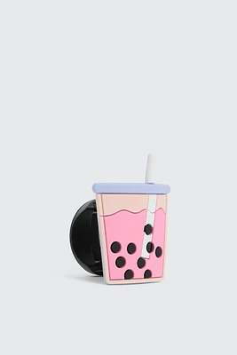 Ardene Retractable Bubble Tea Phone Grip in Light Pink