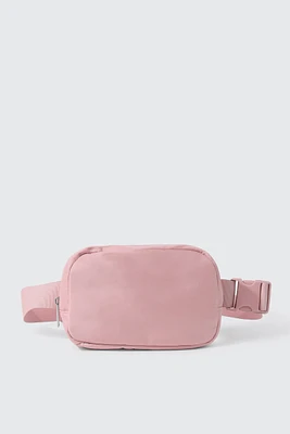 Ardene Rectangular Fanny Pack in Medium Pink | 100% Recycled Polyester/Nylon