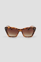 Ardene Square Cat Eye Sunglasses in Brown