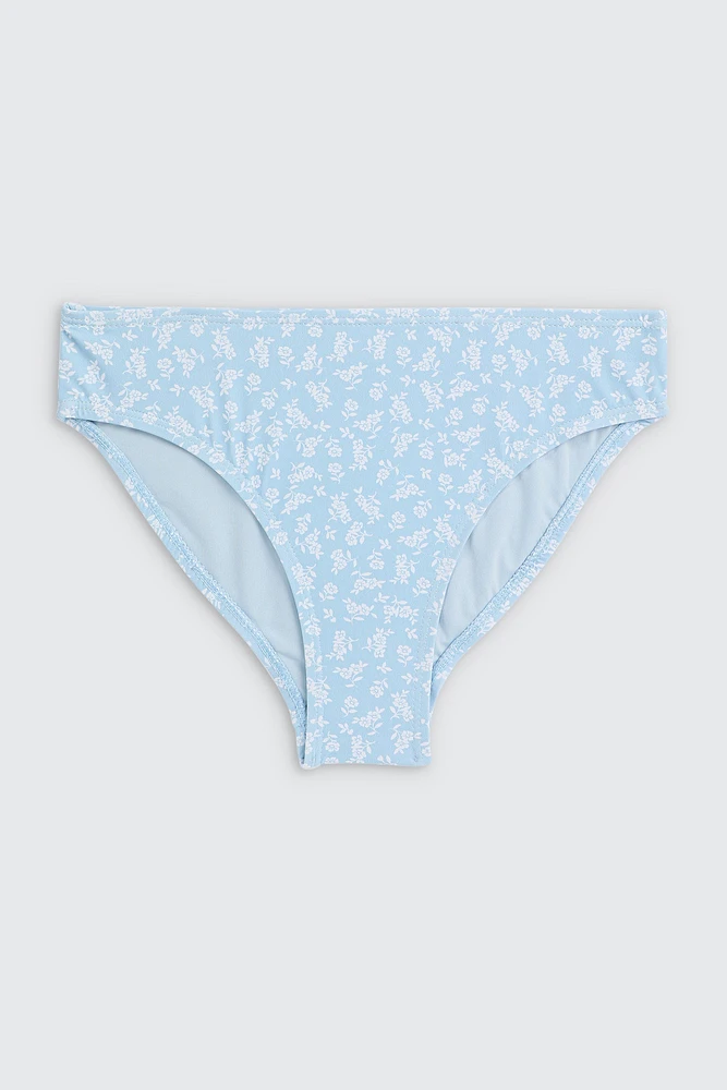 Ardene Kids Ditsy Floral Swim Bottom in Light Blue | Size | Polyester/Nylon/Spandex