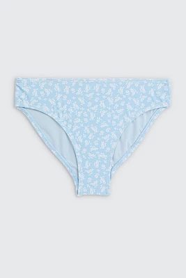 Ardene Kids Ditsy Floral Swim Bottom in Light Blue | Size | Polyester/Nylon/Spandex