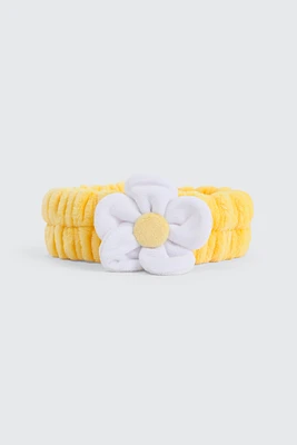 Ardene Flower Spa Headband in Light Yellow