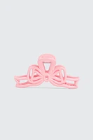 Ardene Bow Cutout Hair Claw in Light Pink