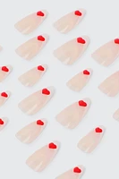 Ardene 20-Pack Heart Almond Shaped Fake Nails