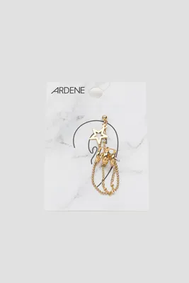 Ardene Star Charm Cuff Earring in Gold | Stainless Steel