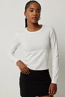 Ardene Effortless Everyday Long Sleeve T-Shirt in | Size | Cotton/Elastane | Eco-Conscious