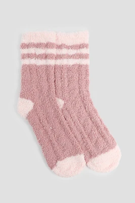 Ardene Striped Cozy Socks in | Polyester/Elastane