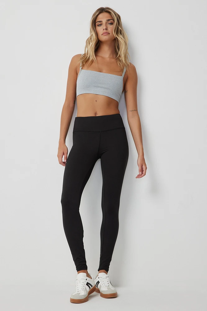 Ardene Super Soft Wide Waistband Leggings in | Size | Polyester/Spandex