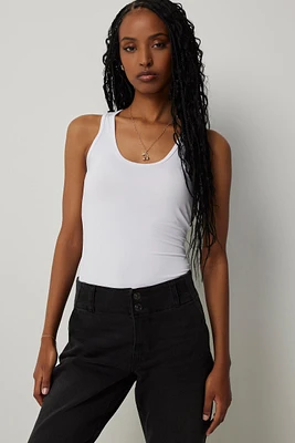 Ardene Basic Super Soft Long Racerback Tank in | Size | Polyester/Elastane | Eco-Conscious