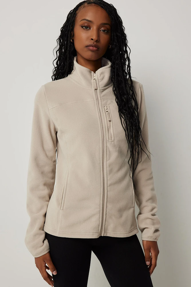 Ardene Polar Fleece Sweatshirt in Beige | Size | Polyester