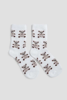 Ardene Animal Cozy Socks | Polyester/Spandex