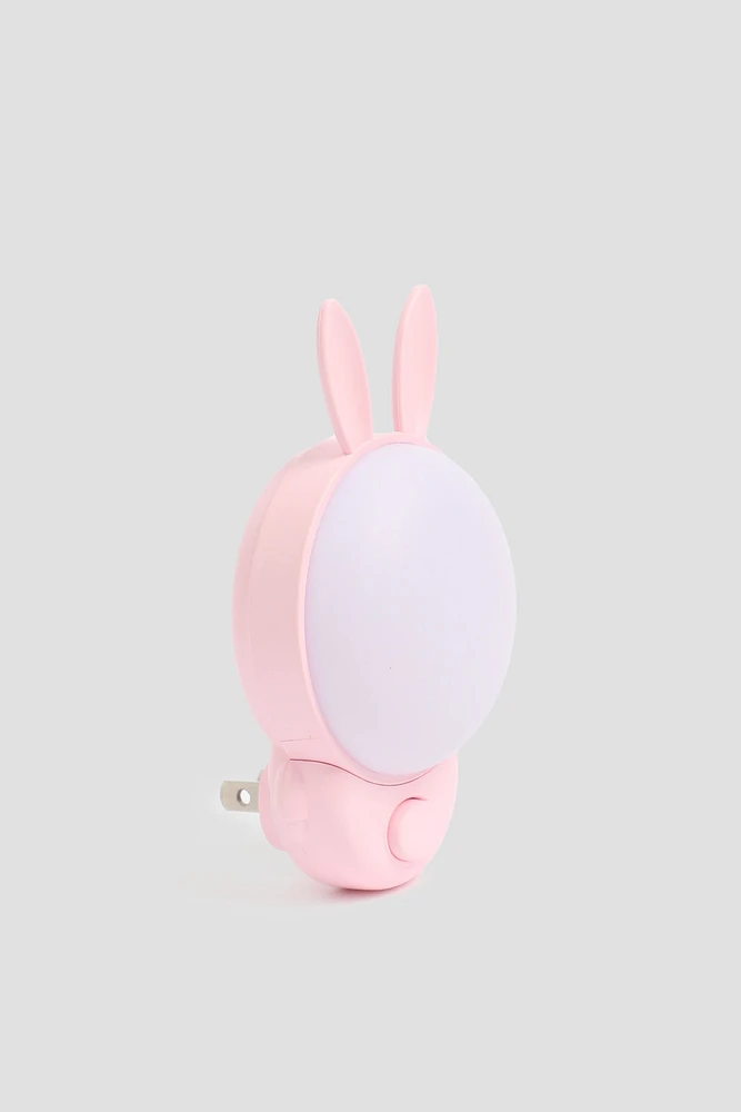 Ardene Bunny Night Light in Light Pink