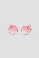 Ardene Kids Round Cat Frame Sunglasses in Light Pink