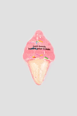Ardene Ice Cream Cone Bath Bomb in Pink