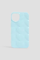 Ardene Embossed Heart iPhone 13 Case in Light Blue