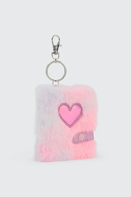 Ardene Kids Fuzzy Notebook Keychain