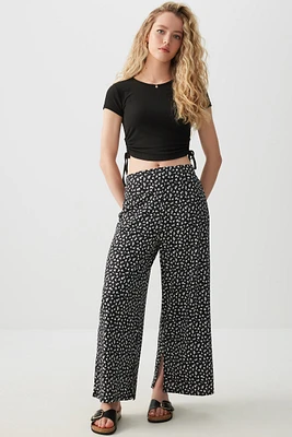 Ardene Culottes with Side Slits | Size | Polyester/Elastane