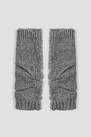 Ardene Knit Leg Warmers in Dark Grey | Polyester