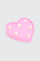Ardene Kids Heart LED Light in Light Pink