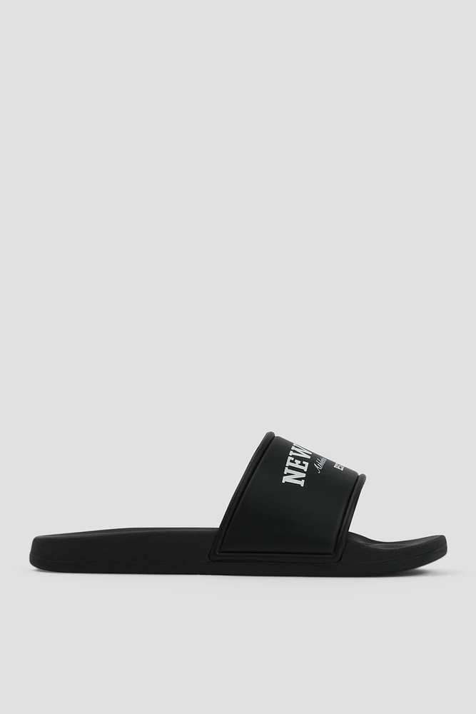 Ardene New York Slides in Black | Size