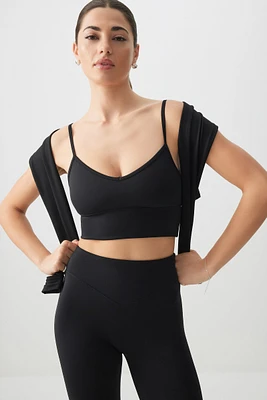 Ardene Low Impact Sports Bra in Black | Size | Nylon/Spandex | Eco-Conscious