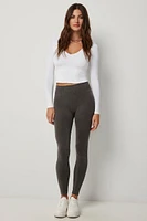 Ardene Seamless Washed Leggings in Dark Grey | Size | Polyester/Spandex