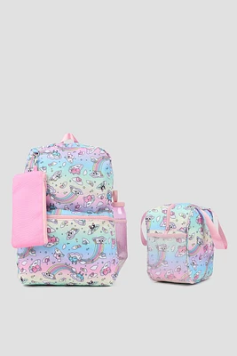 Ardene Kids 4-Piece Unicorn Backpack Set | Polyester